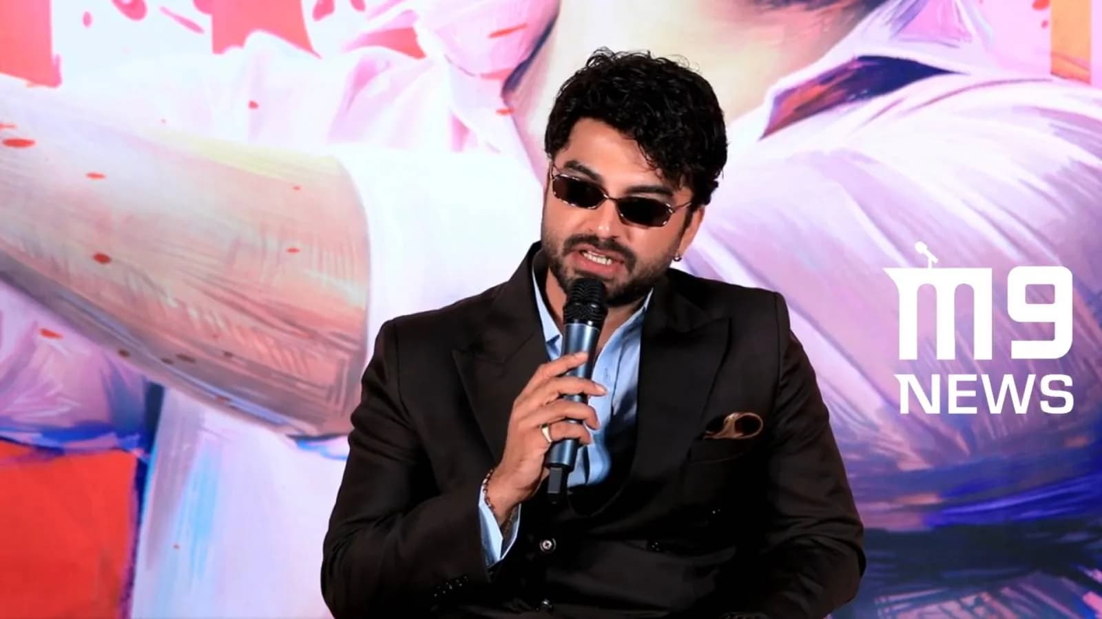 Vishwak Sen speaking at a media interaction promoting his film CULT