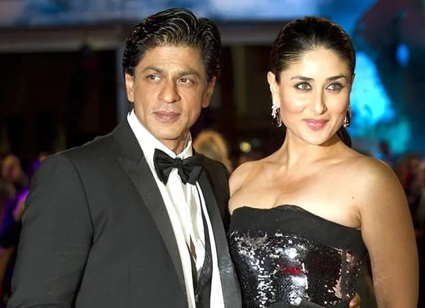 Shah Rukh Khan and Kareena Kapoor Khan standing together in a vibrant dance scene, mid-motion, with bold text overlay: 'Daddy Cool'.