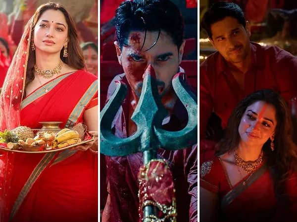 Sidharth Malhotra and Tamannaah Bhatia on the set of The Vvaan: Force of the Forrest, surrounded by forest scenery