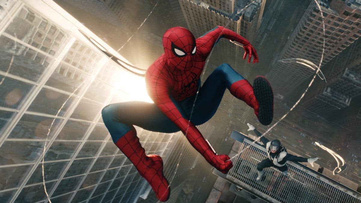Tom Holland as Spider-Man in a promotional still from Spider-Man: Brand New Day