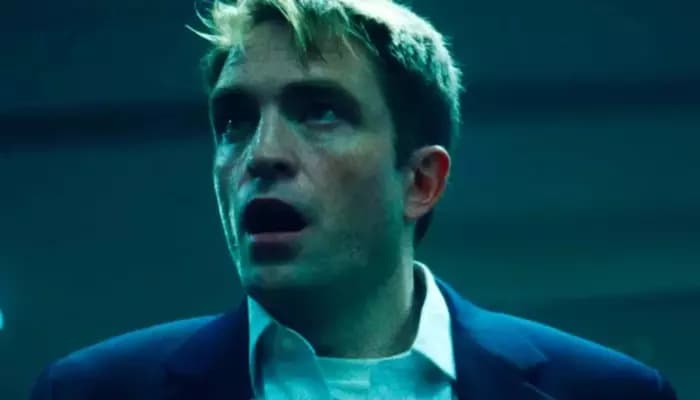 Robert Pattinson as Chris Hansen on the poster for A24’s Primetime