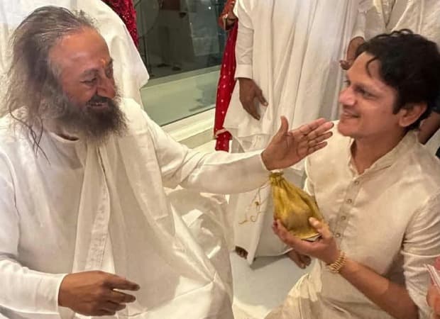 Vijay Varma receiving blessings from spiritual leader Sri Sri Ravi Shankar in a shared photograph