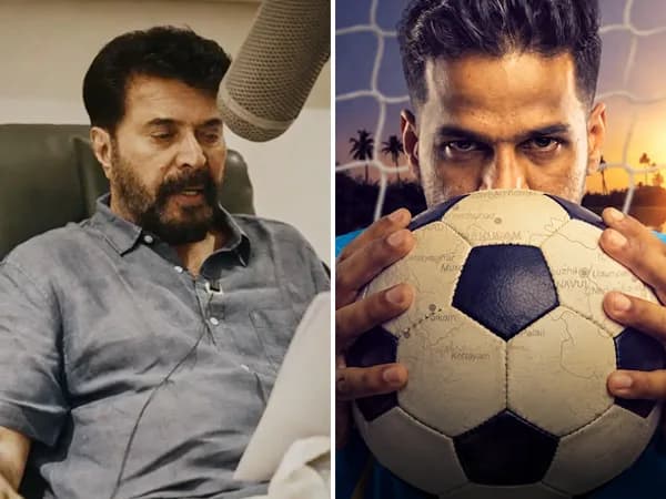 Mammootty speaking into a microphone for the documentary Panthadikkam
