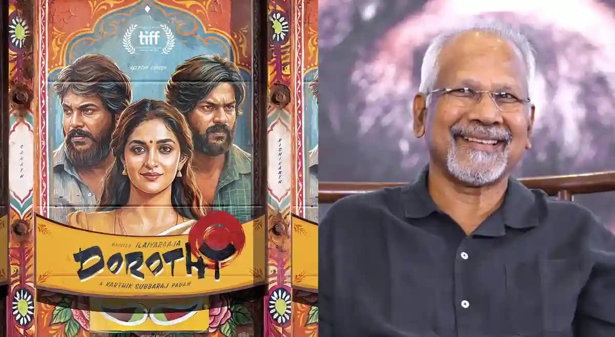 Mani Ratnam speaking at a press event about the film Dorothy