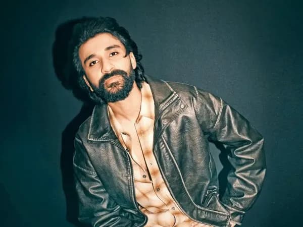 Raghav Juyal at The Paradise press event, speaking passionately about Telugu film culture
