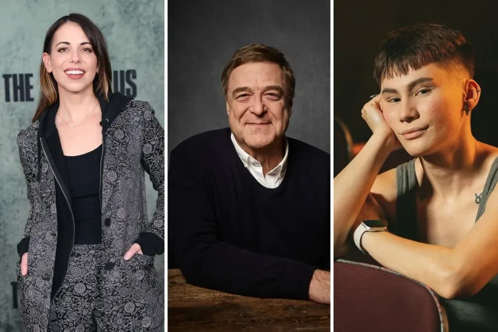 John Goodman, Laura Bailey and Ian Alexander on set of The Last of Us Season 3