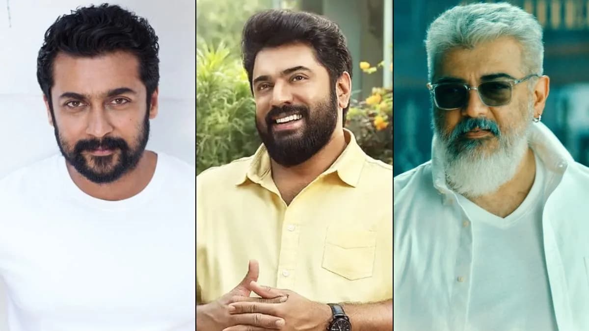 Poster of Bethlehem Kudumba Unit featuring Nivin Pauly and Mamitha Baiju with vibrant colors