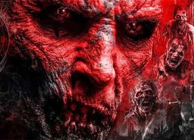 Poster of Resident Evil showing protagonist Austin Abrams amid mutated creatures, overlaid with box‑office numbers.