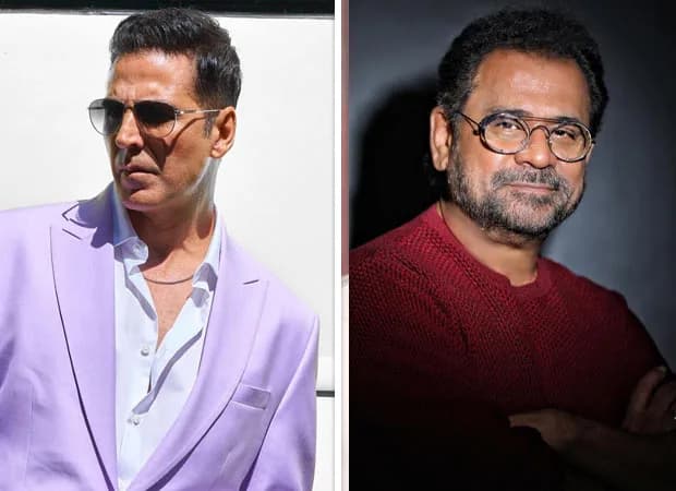 Akshay Kumar with director Anees Bazmee at a promotional shoot for Mauja Hi Mauja