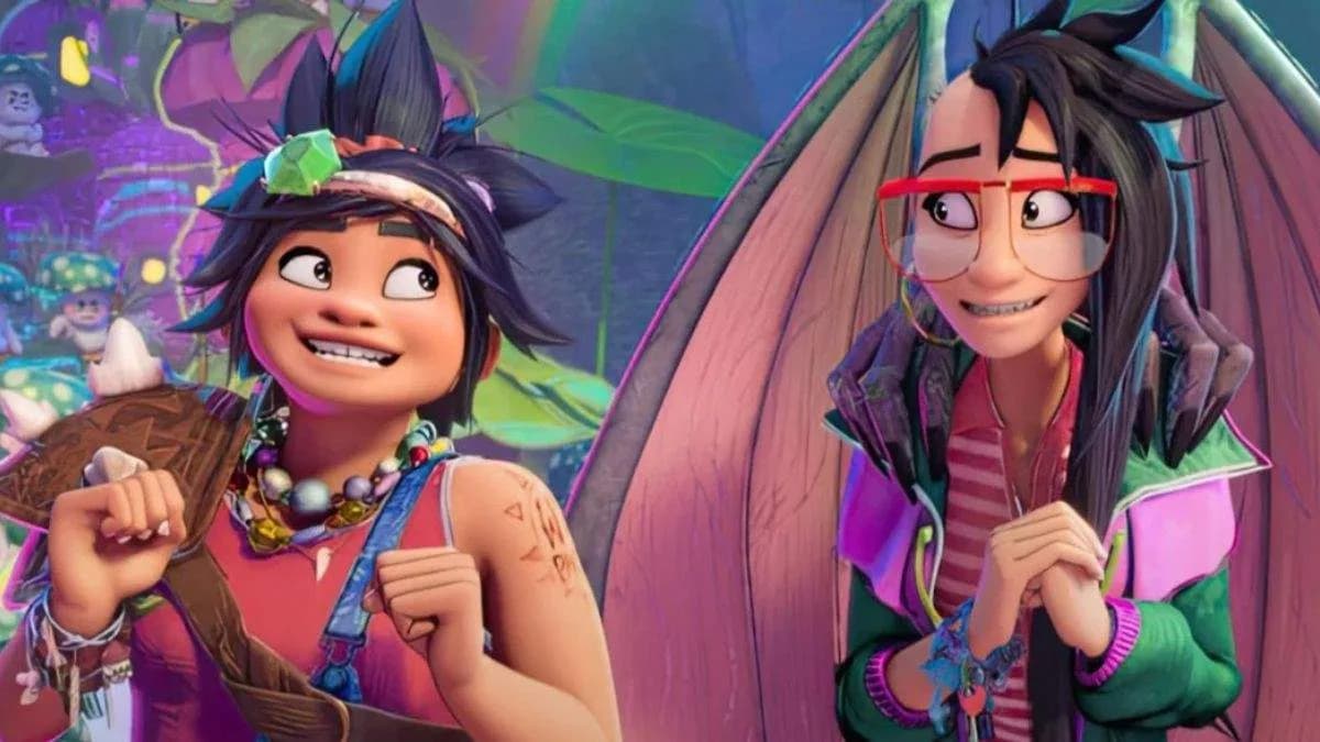 Poster of Forgotten Island showing two animated characters on a mystical island backdrop