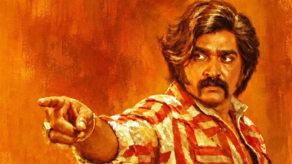 Vijay Sethupathi in a still from the Tamil film Baththa, set in 1986 Madras