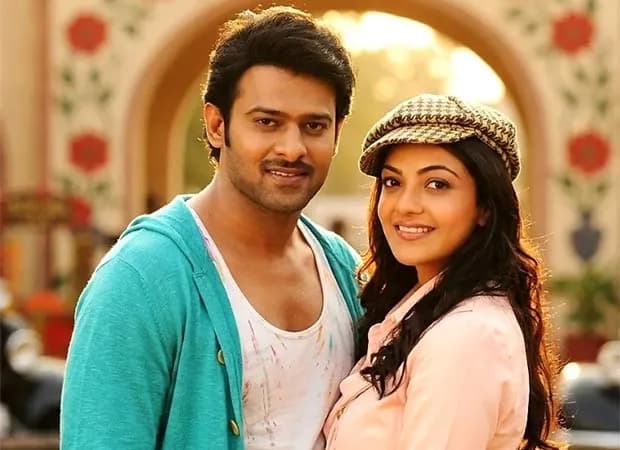Kajal Aggarwal and Prabhas at a public event