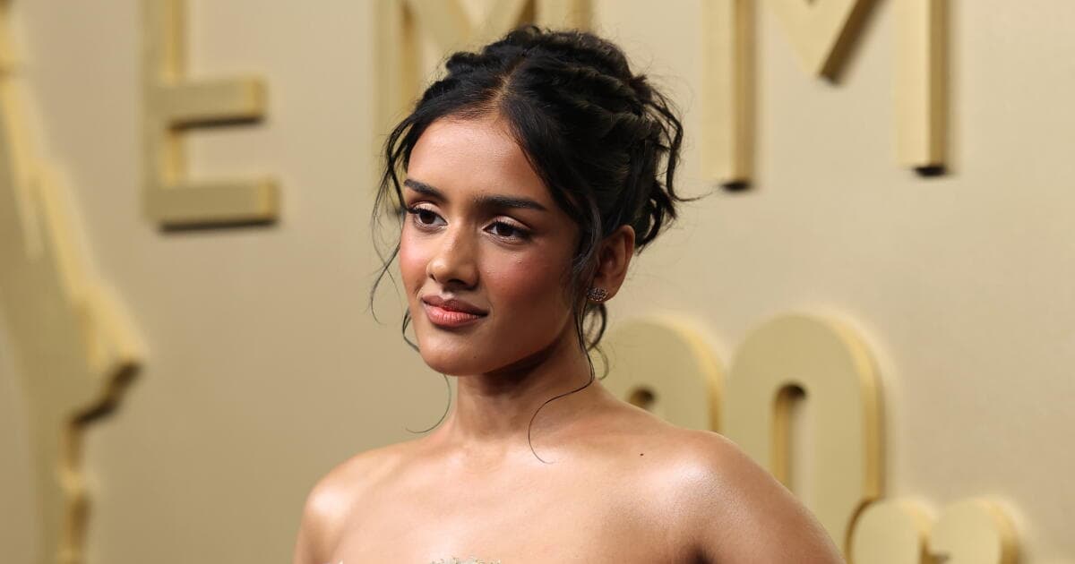 Stars arrive on a peacock blue carpet at the Peacock Theater for the 2026 Emmy Awards in Los Angeles.