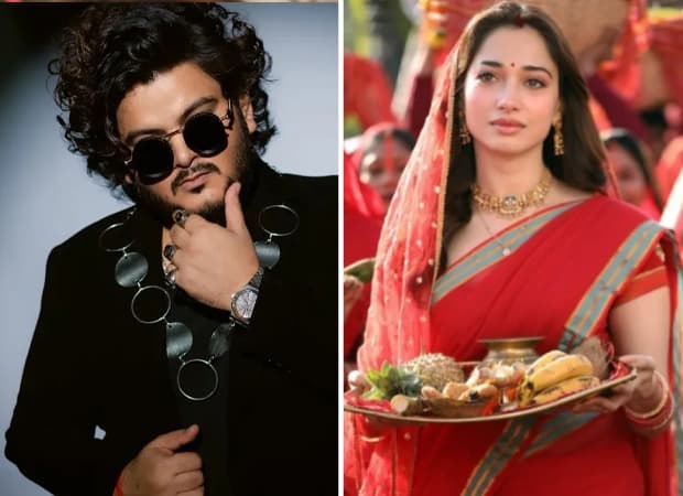 Tamannaah Bhatia dressed in a red saree performing a puja by a river in the teaser for the song Chhathi Maiya from The Vvaan