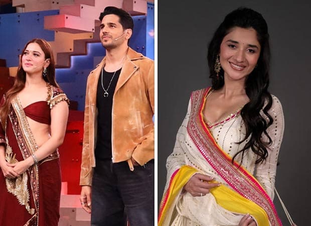 Sidharth Malhotra and Tamannaah Bhatia interacting with contestants on the Bigg Boss 20 stage during Weekend Ka Vaar