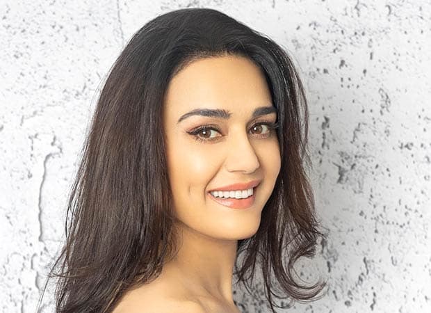 Preity Zinta smiling during a promotional interview for her upcoming action comedy release