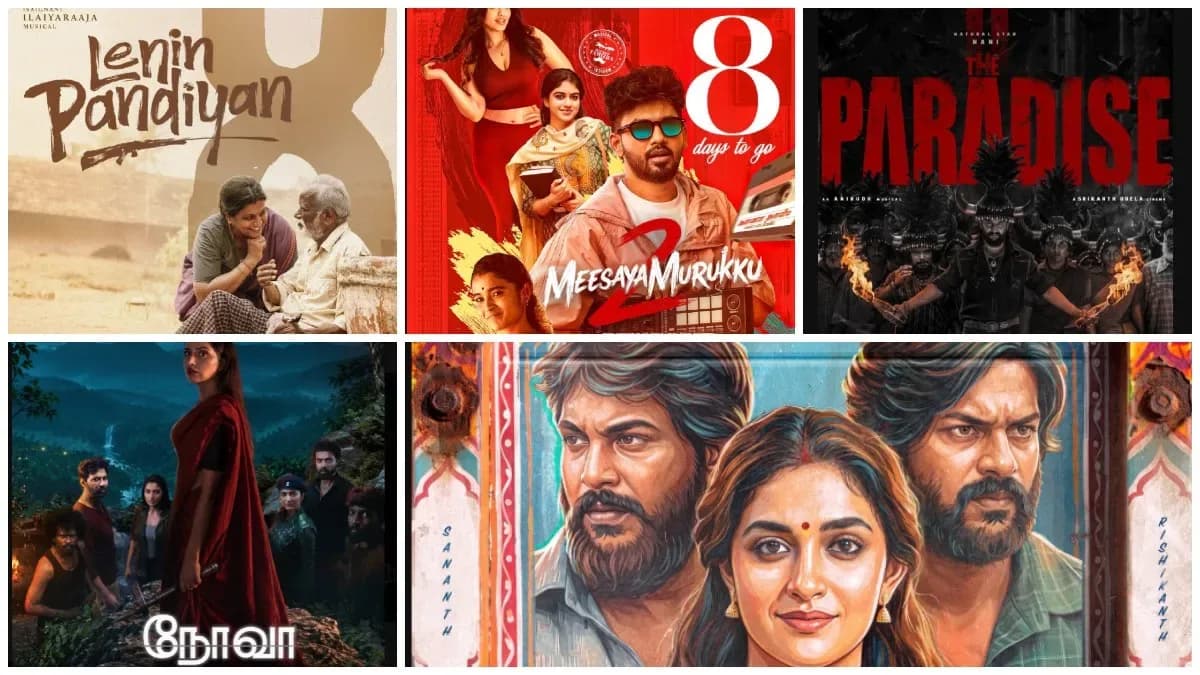 Collage of theatrical posters for the films releasing on September 25 across Tamil, Telugu and Kannada cinema.