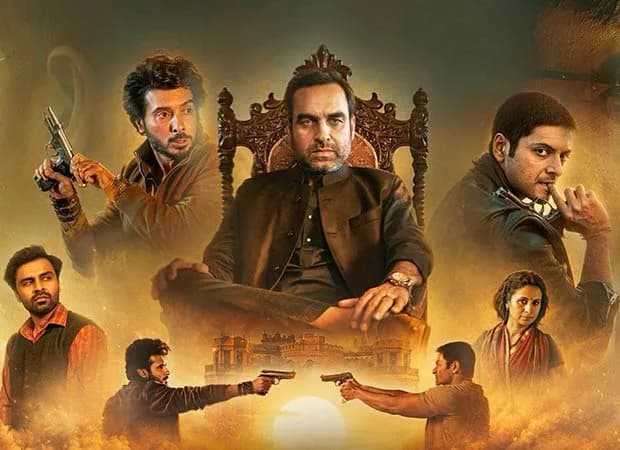 Ali Fazal, Pankaj Tripathi and Divyenndu in character for Mirzapur: The Movie, now streaming on Prime Video