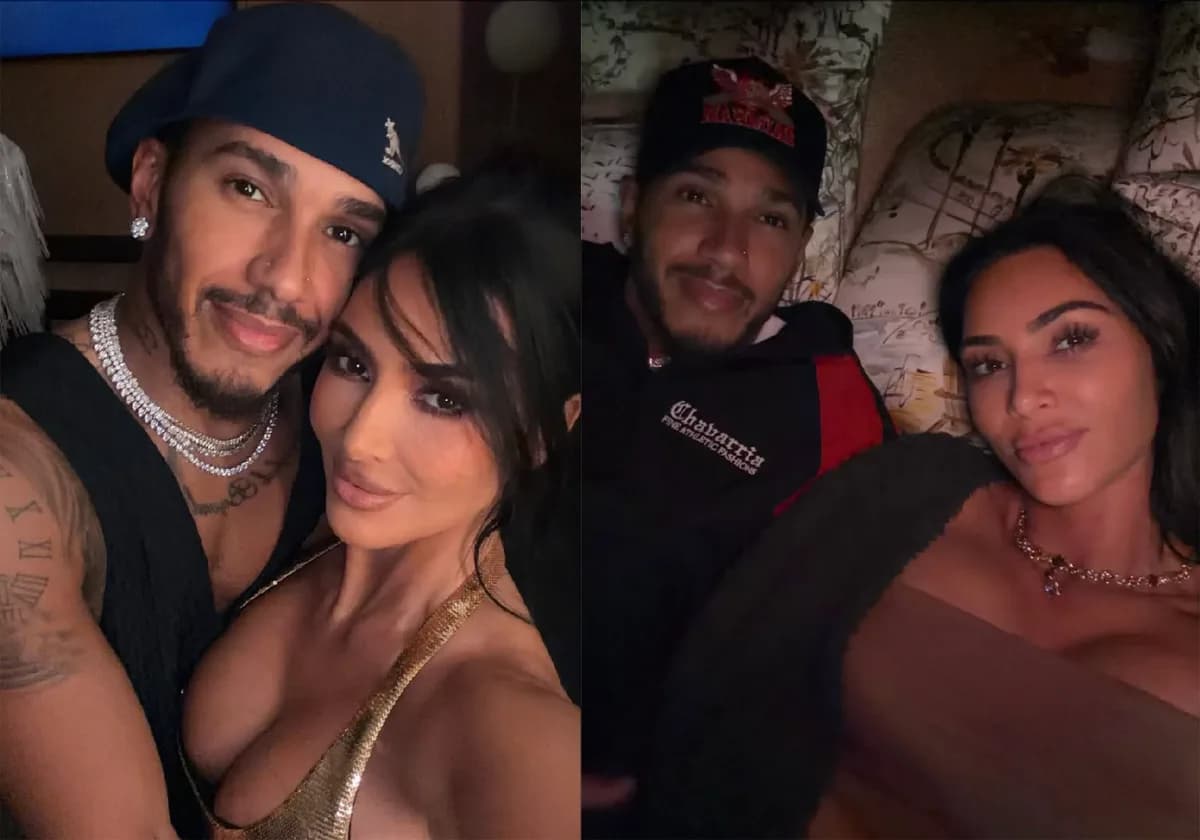 Kim Kardashian and Lewis Hamilton photographed together during a romantic outing in Paris