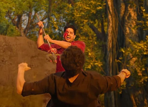 Poster or still from The Vvaan featuring Sidharth Malhotra and Tamannaah Bhatia against a mythological backdrop