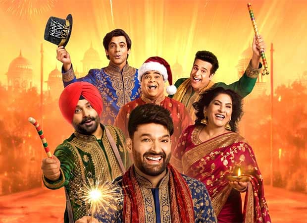 Kapil Sharma and cast members of The Great Indian Kapil Show pose together for Season 5 promotional material