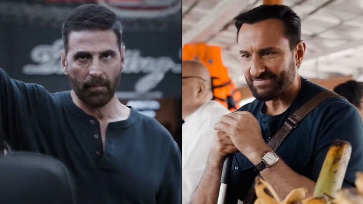 Akshay Kumar and Saif Ali Khan in a still from Priyadarshan's thriller Haiwaan