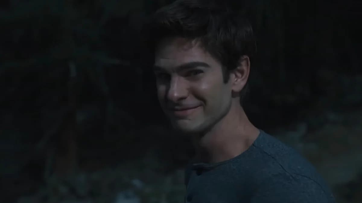 Andrew Garfield in character as Sam Altman in a still from the Artificial teaser trailer