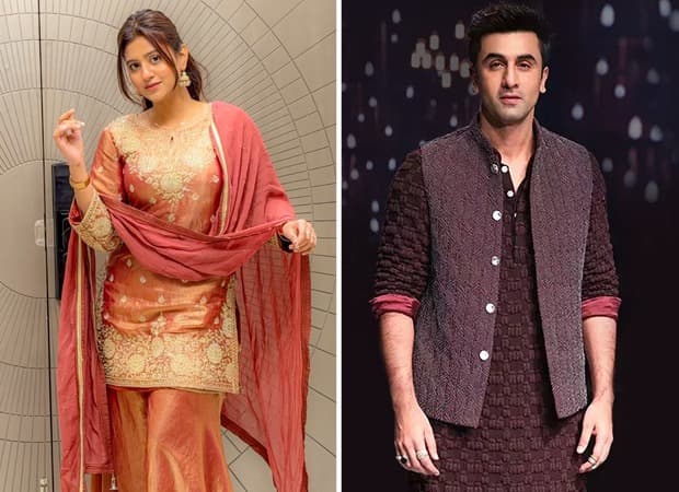 Split image showing Ranbir Kapoor at a Ganpati pandal and Anjali Arora at a trailer launch event