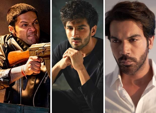 Collage of actors Ali Fazal, Kartik Aaryan, Rajkummar Rao, Ayushmann Khurrana, Pankaj Tripathi and Abhay Verma