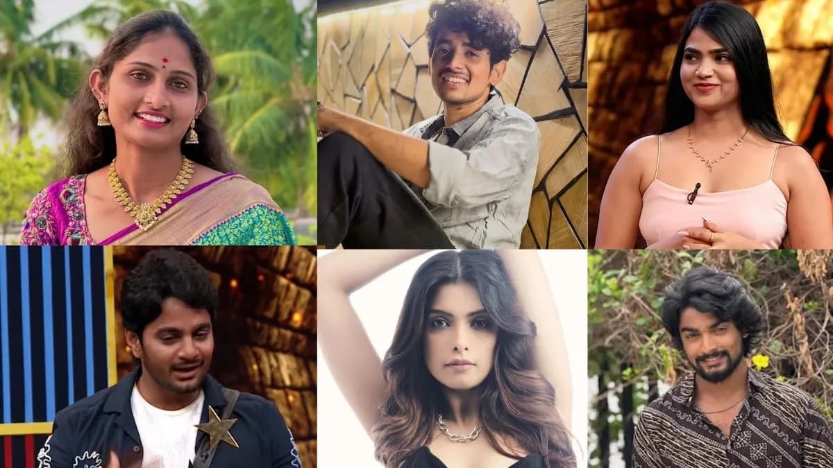 Contestants from Agnipariksha Season 2 on stage during the Bigg Boss Telugu 10 grand launch on Star Maa