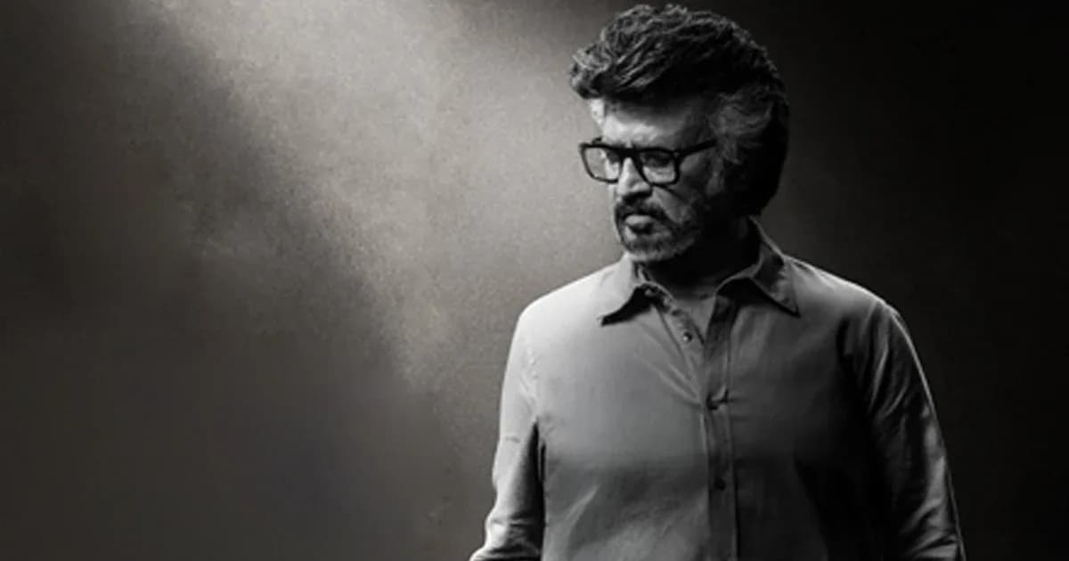 Rajinikanth in a close-up shot from the Jailer 2 trailer, looking intense