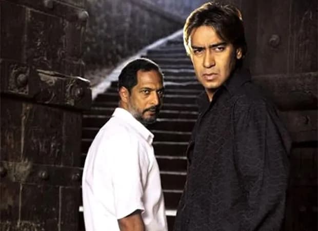 Ajay Devgn and Nana Patekar in a still from the 2005 film Apaharan