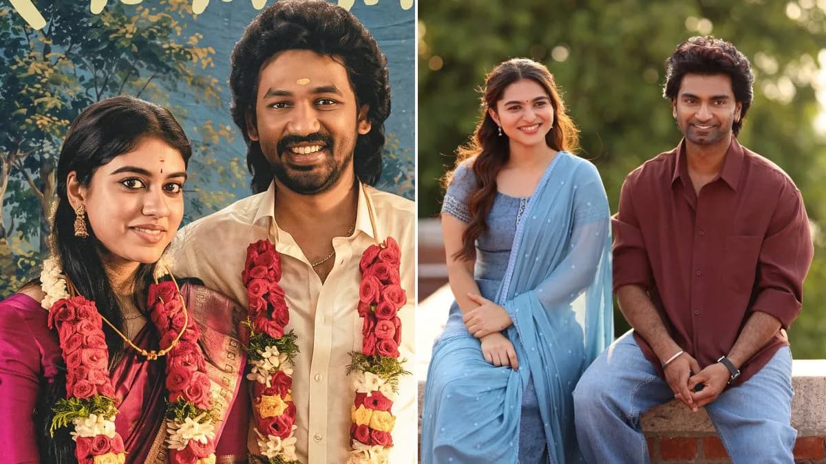 Poster of Meesaya Murukku 2 featuring lead actors against a vibrant musical backdrop