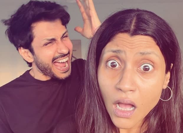 Konkona Sen Sharma and Amol Parashar in matching black outfits from the birthday Instagram reel