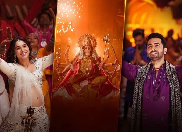 Ayushmann Khurrana and Sharvari performing in the colourful Navratri song ‘Jai Ambe Bol’