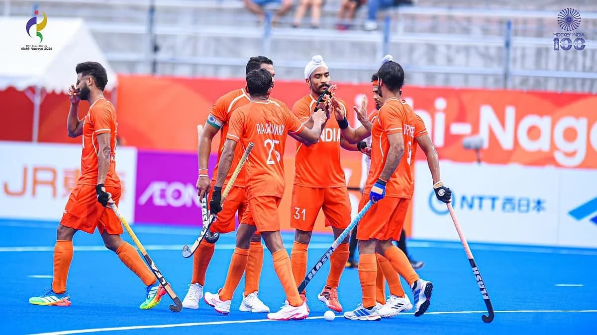 Indian hockey and cricket players in action at the Asian Games 2026 in Aichi-Nagoya