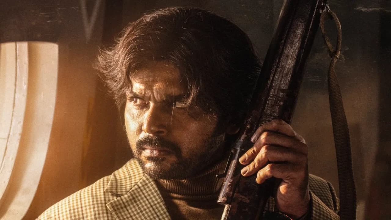 Karthi and SJ Suryah in a still from the Tamil action film Sardar 2