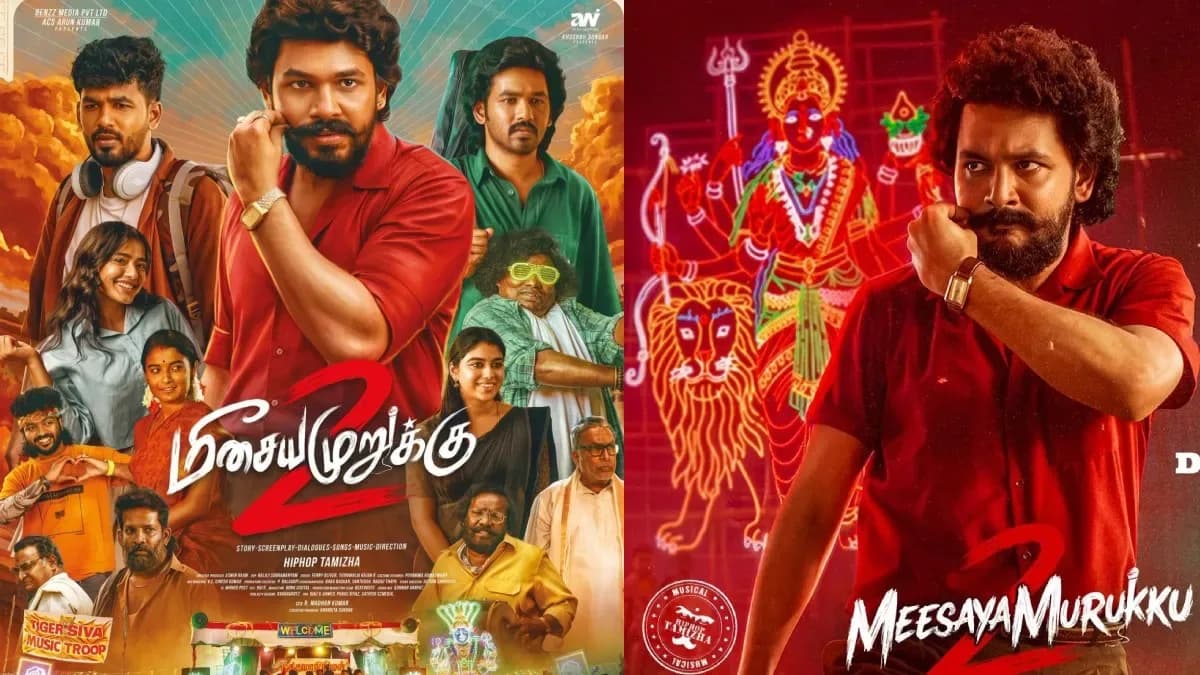 Hiphop Tamizha Aadhi performing in a still from Meesaya Murukku 2