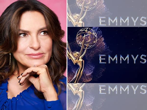 78th Primetime Emmy Awards signage and stage set at the Peacock Theatre in Los Angeles