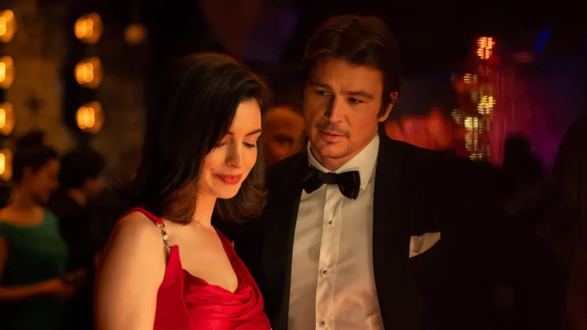 Promotional image from the film Verity showing Anne Hathaway and Dakota Johnson's characters