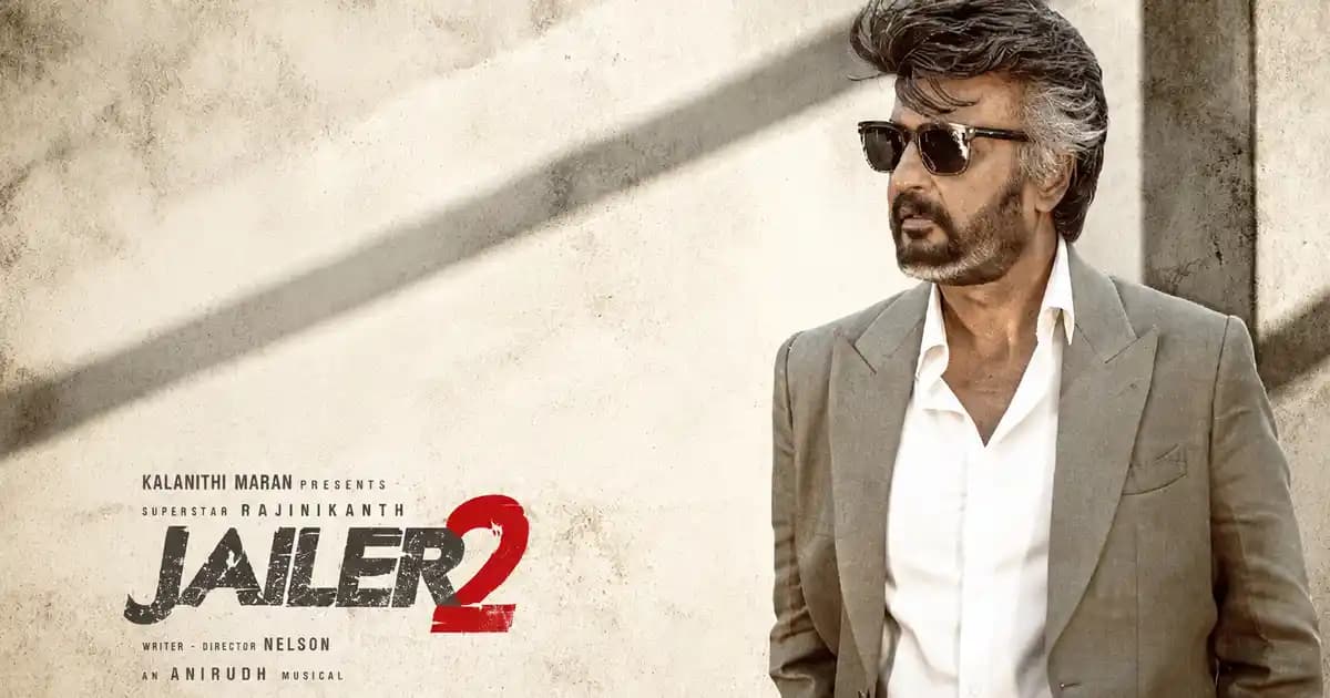 Poster of Jailer 2 showing Rajinikanth in a prison uniform