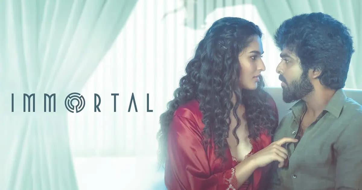 GV Prakash Kumar and Kayadu Lohar in a still from the horror-fantasy film Immortal