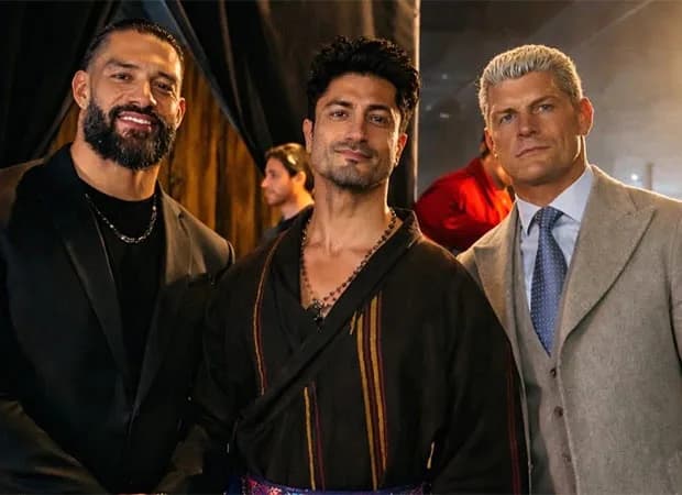 Vidyut Jammwal speaking at a press event for Street Fighter, promoting his role as Dhalsim.