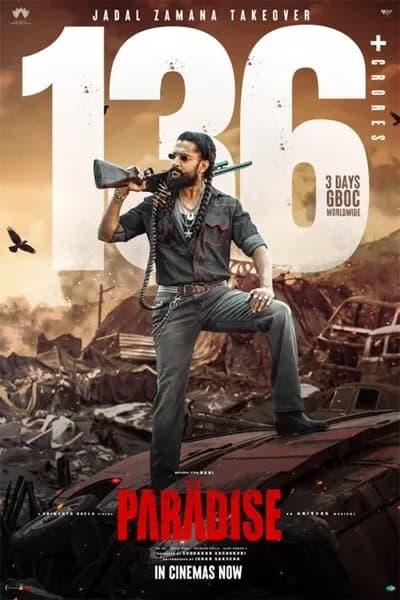 Poster of Nani's film The Paradise showing lead actor and supporting cast