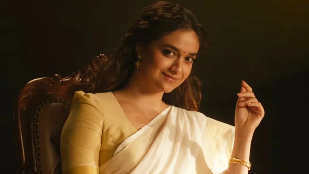 Keerthy Suresh in a still from the Tamil film Dorothy, directed by Karthik Subbaraj