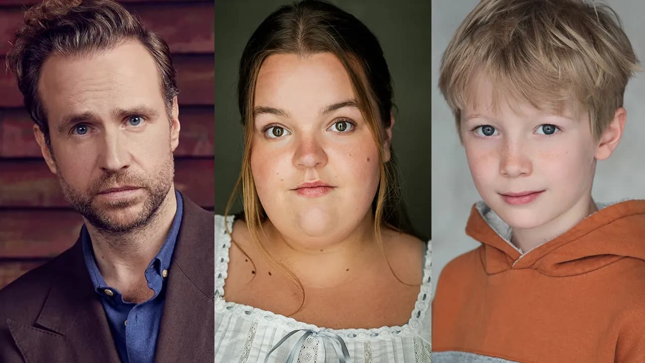 Rafe Spall attending a public event, now cast as Arthur Weasley in HBO's Harry Potter series