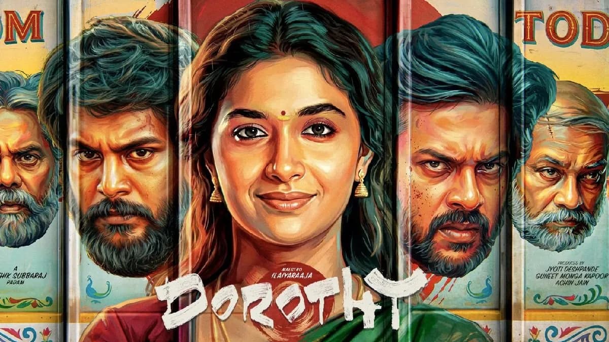 Poster or still from Karthik Subbaraj's Tamil film Dorothy featuring Keerthy Suresh