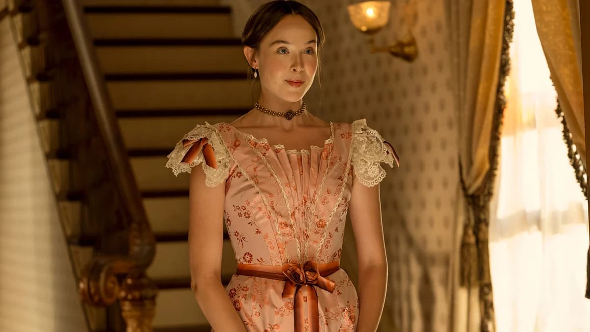 Ella Beatty in character as Lizzie Borden in a promotional image for Netflix's Monster anthology series.