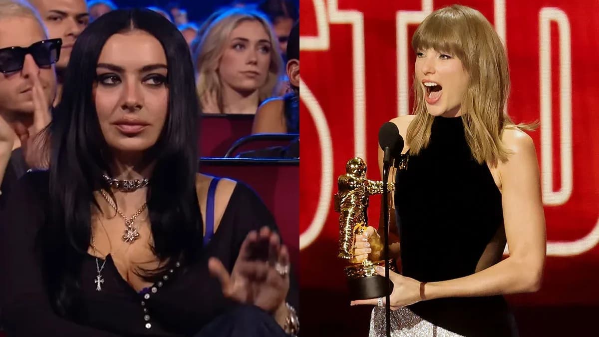 Screenshot of the viral video showing Charli XCX clapping at the MTV VMAs, later identified as a Nirvana clip.
