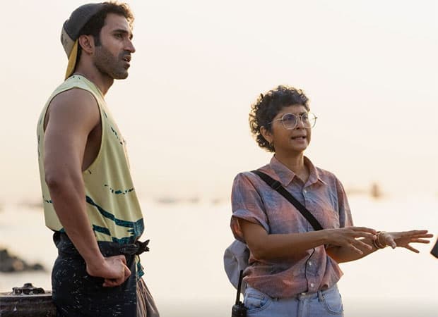 Instagram screenshot showing Gurfateh Pirzada behind‑the‑scenes photos with Kiran Rao during Lust Stories 3 filming